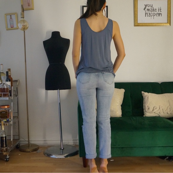 Babakul Blue Embellished Sleeveless Top Scoop Neckline Size XS - Picture 3 of 7